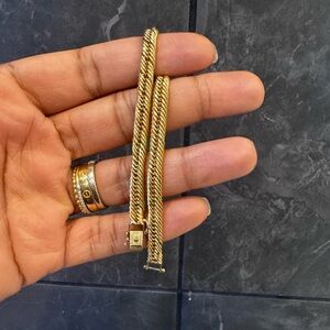 18k solid gold Cuban link or japan style chain bracelet. (Unisex)